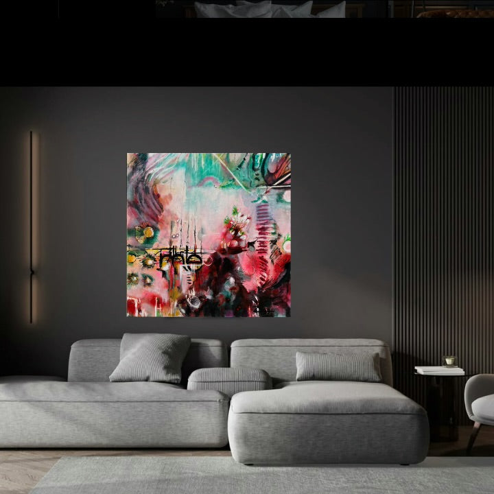 Contemporary Botanical Abstract Oil Painting