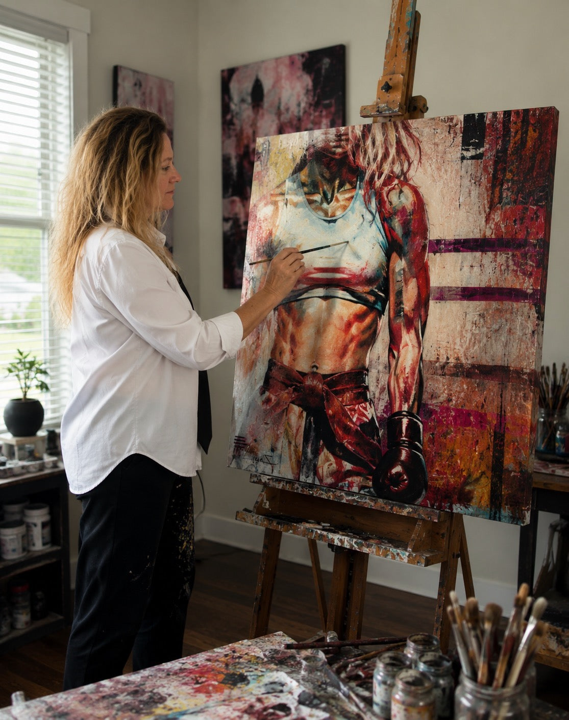 Hold What Burns | 30x30 inch Original Abstract Oil Painting by Theresa Zingg