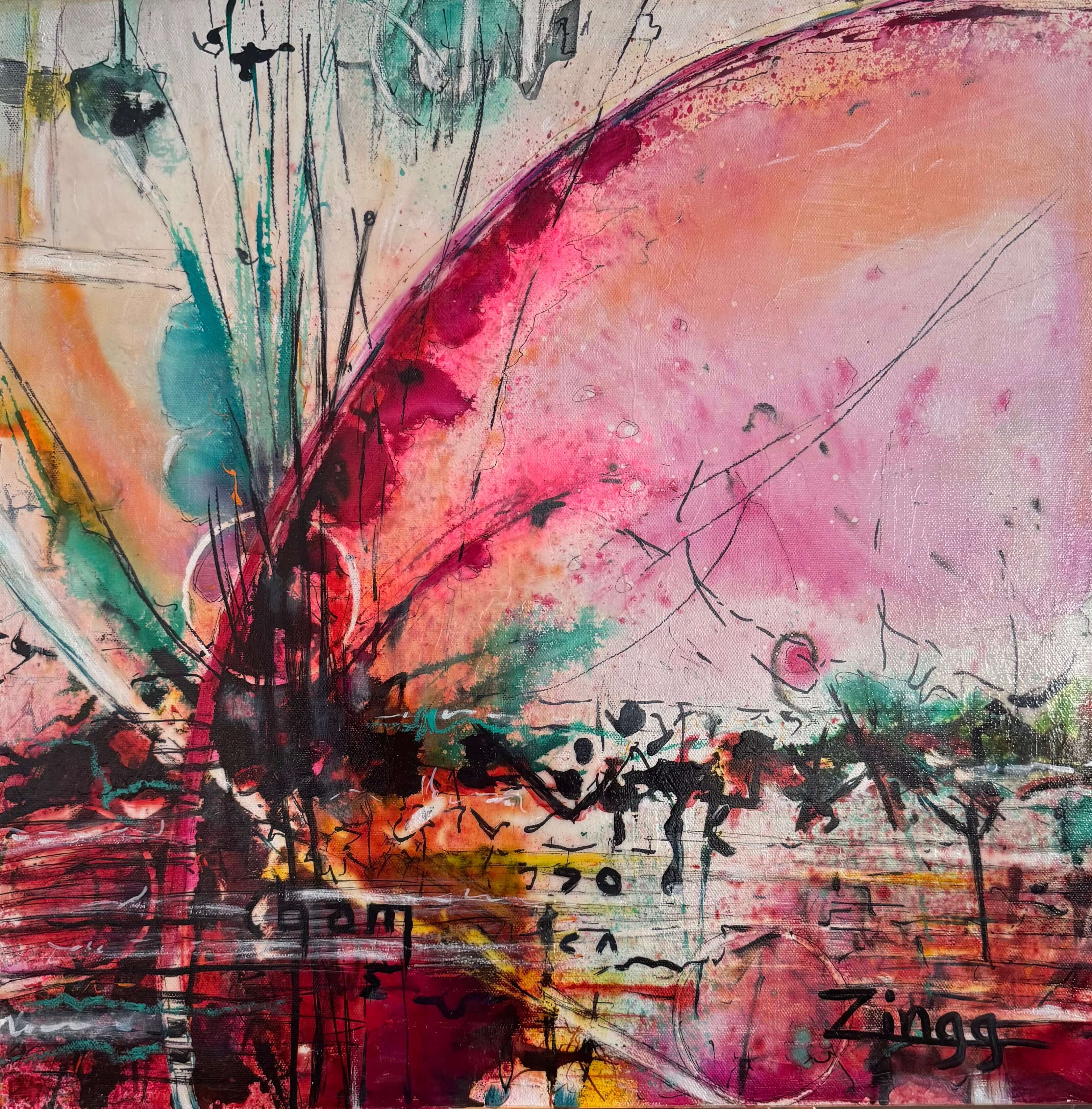 Modern Floral Abstract Painting