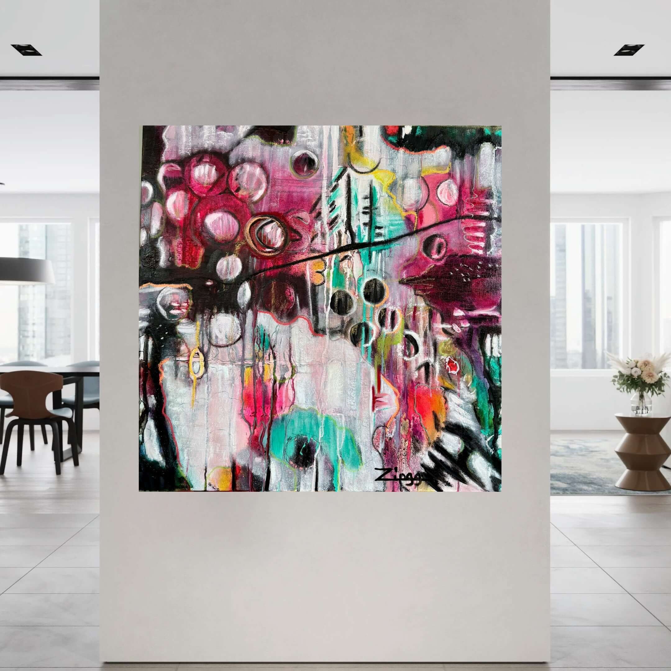 Elegant Neutral Abstract Painting