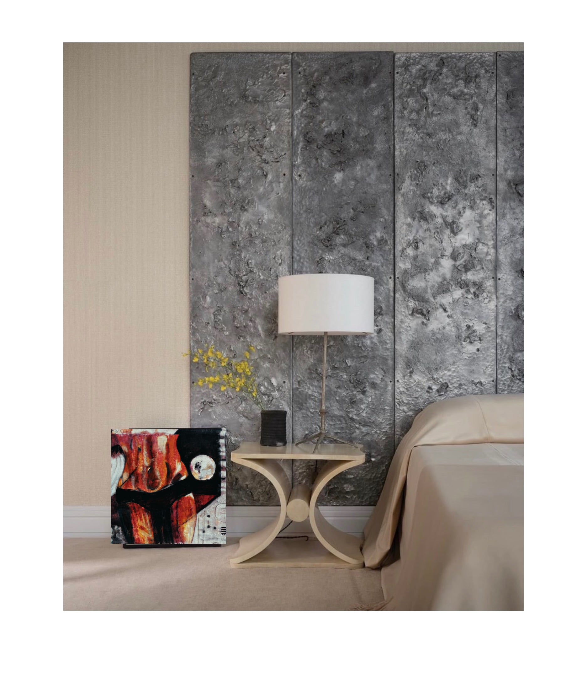 Luminous Obsidian Beauty | 24x24 inch Modern Abstract by Theresa Zingg