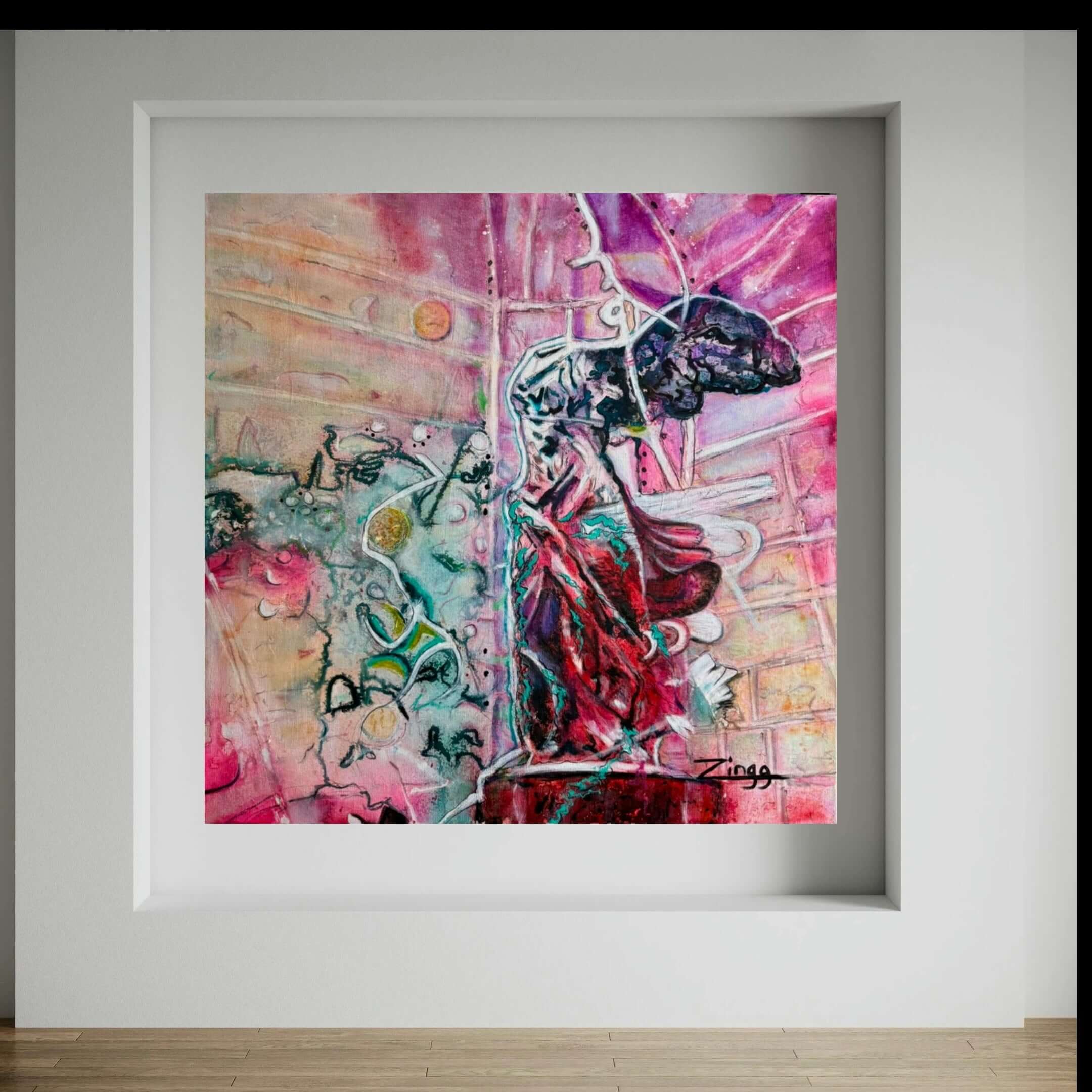 Large Expressive Abstract Oil Painting