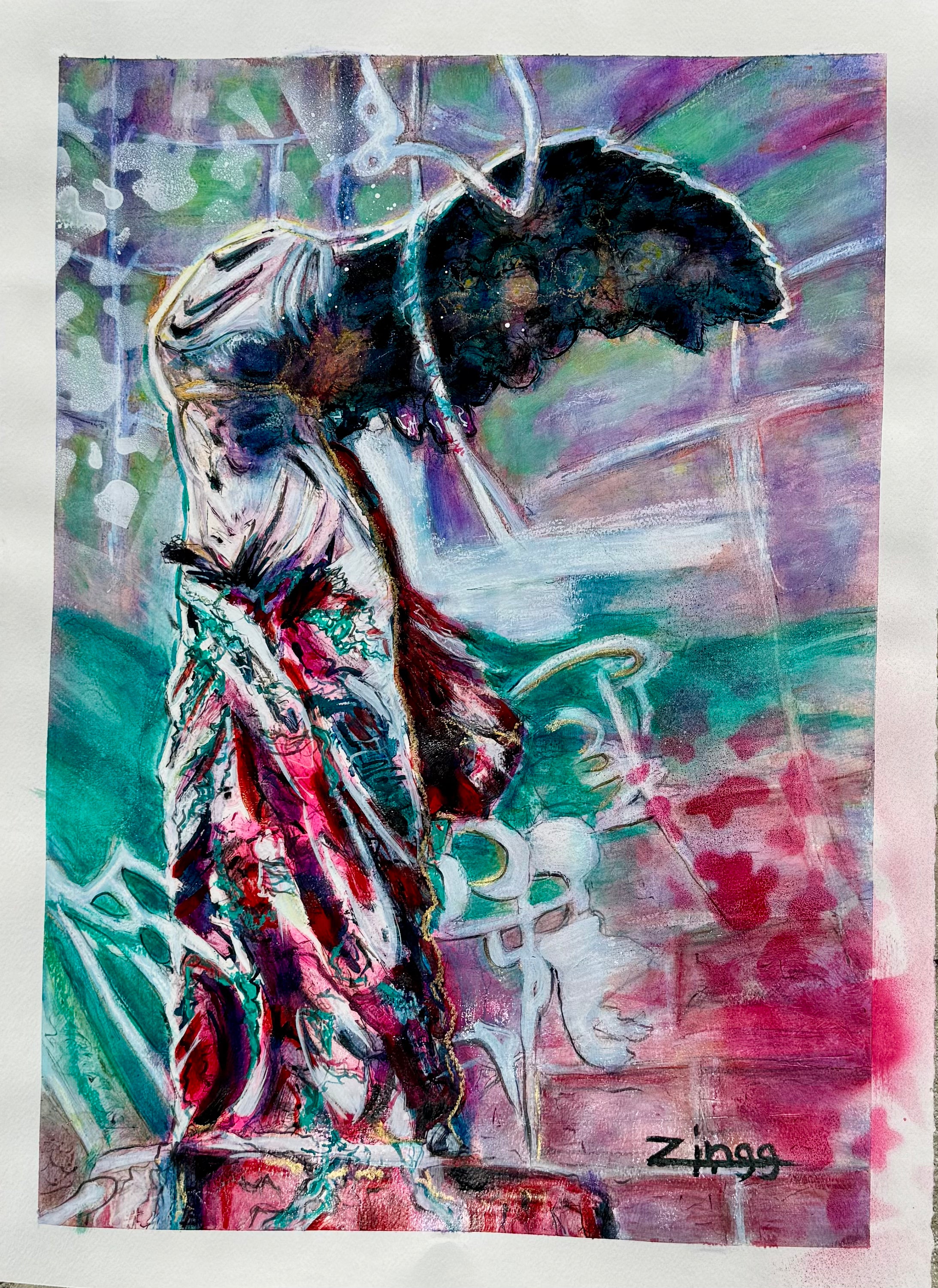 Expressive Abstract Oil Painting