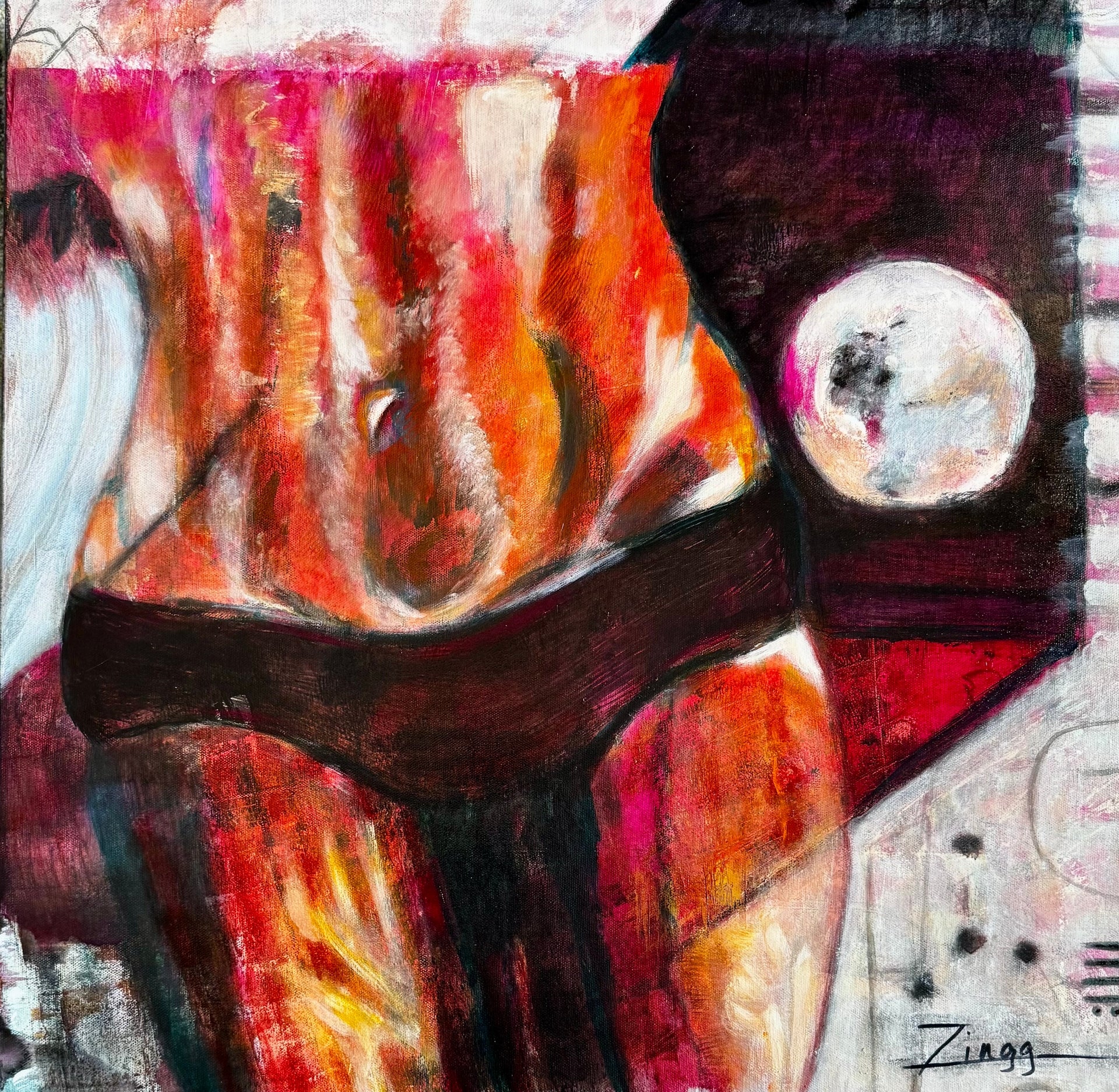 Fine Art Giclee Print | Luminous Obsidian Beauty | Modern Abstract by Theresa Zingg