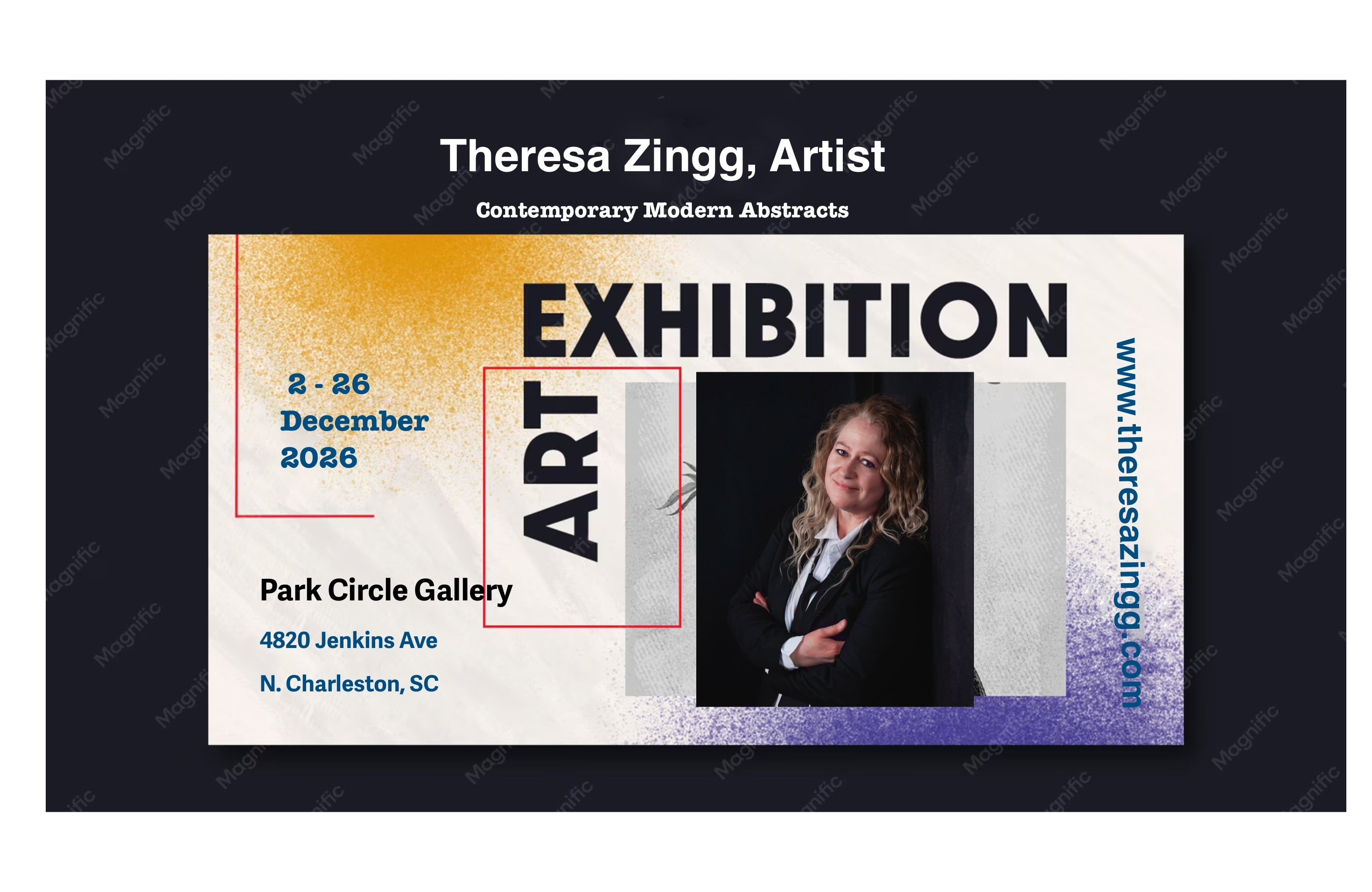 Art Exhibition for Artist, Theresa Zingg at Park Circle Gallery December 2026