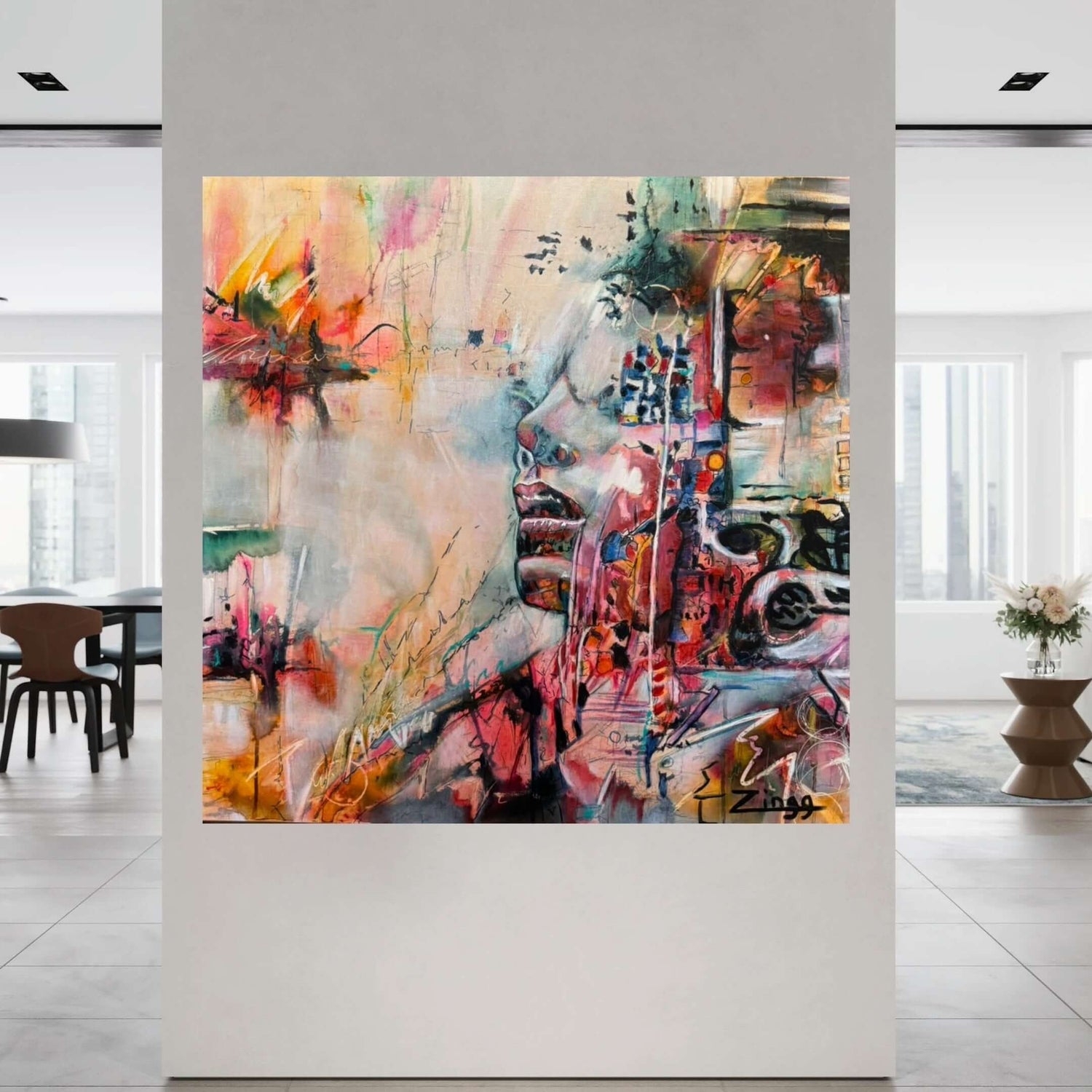 Expressive Abstract Oil Painting