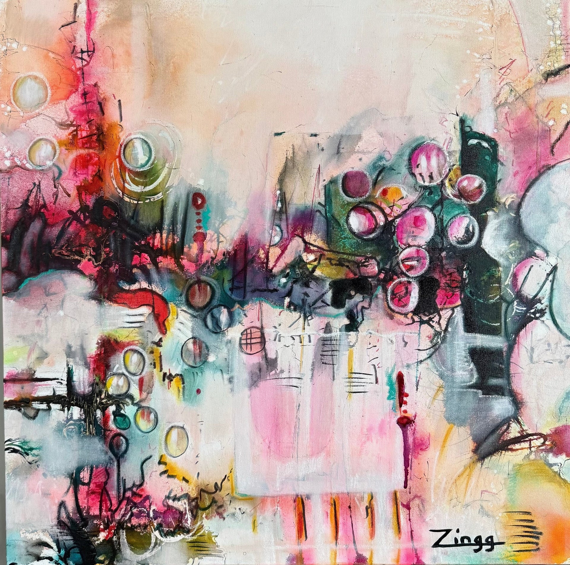 Fine Art Giclee Print of "Glowing Pattern in the Window" by Theresa Zingg