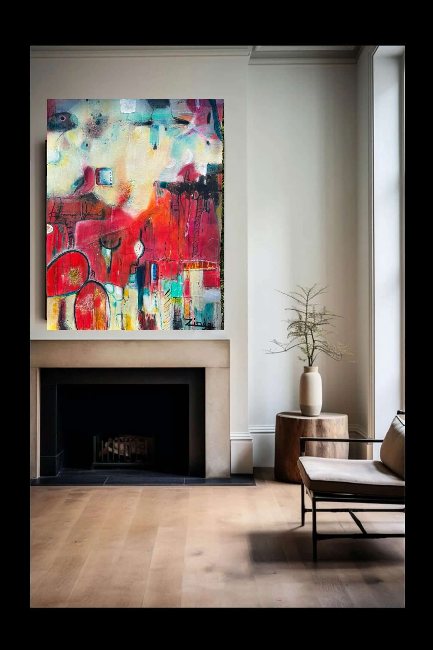 Bold Abstract Oil Painting