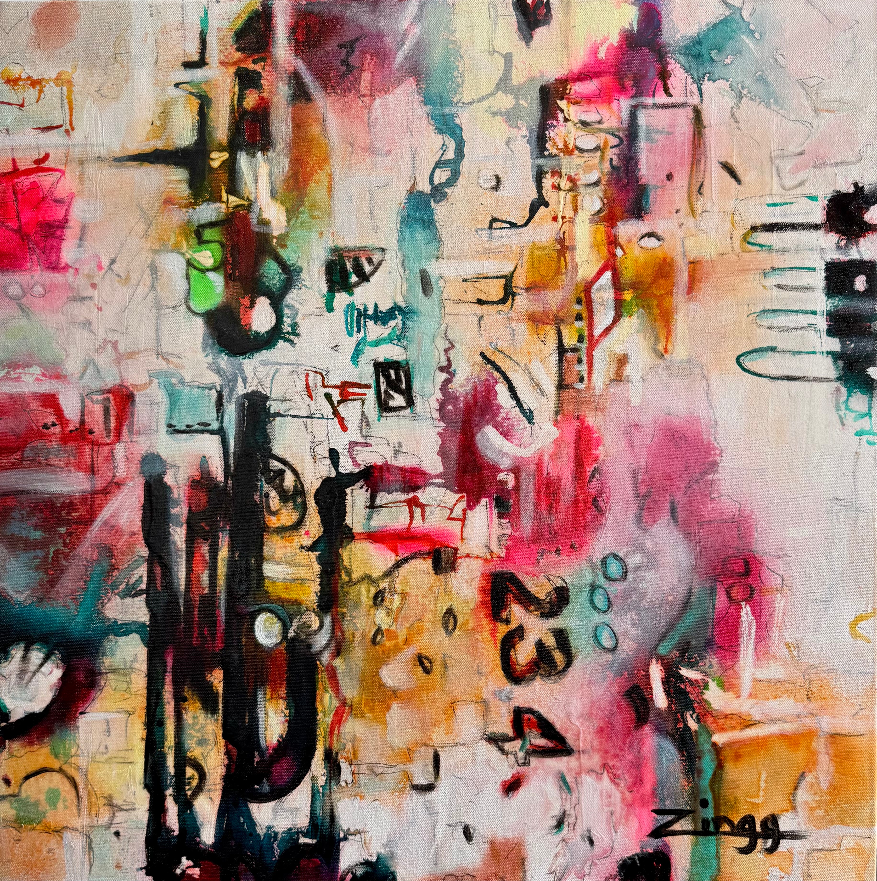 Textured Neutral Abstract on Canvas