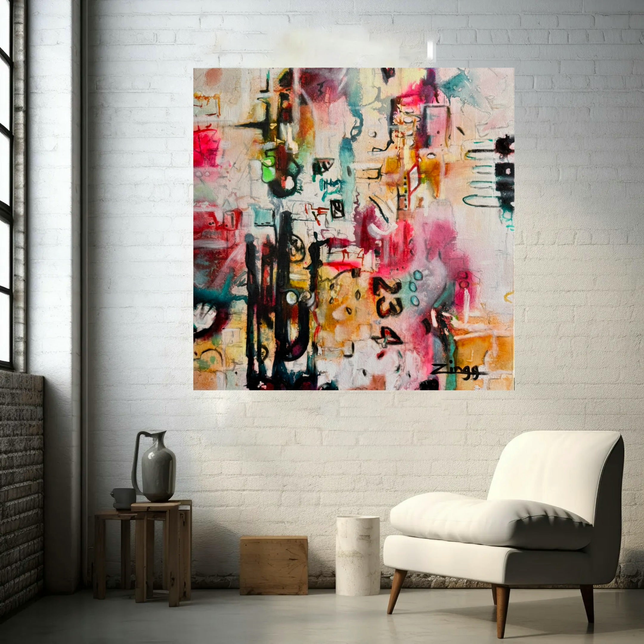 Textured Neutral Abstract on Canvas