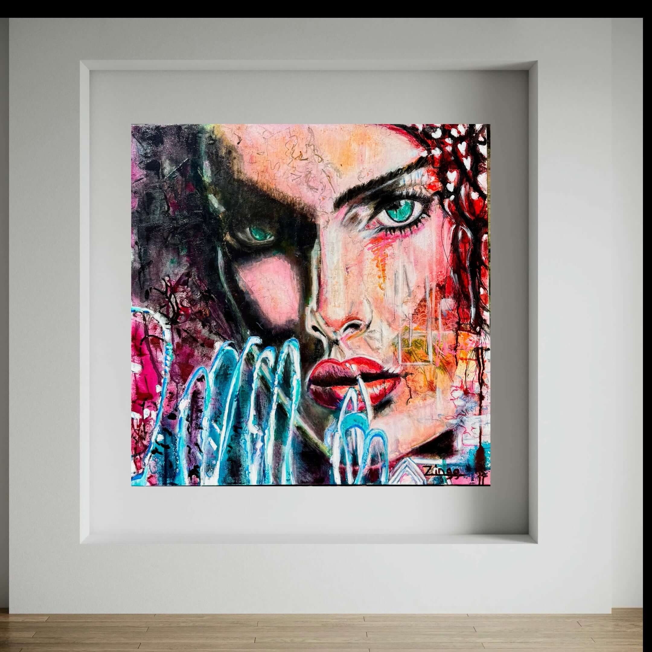 Modern Blue Abstract Painting