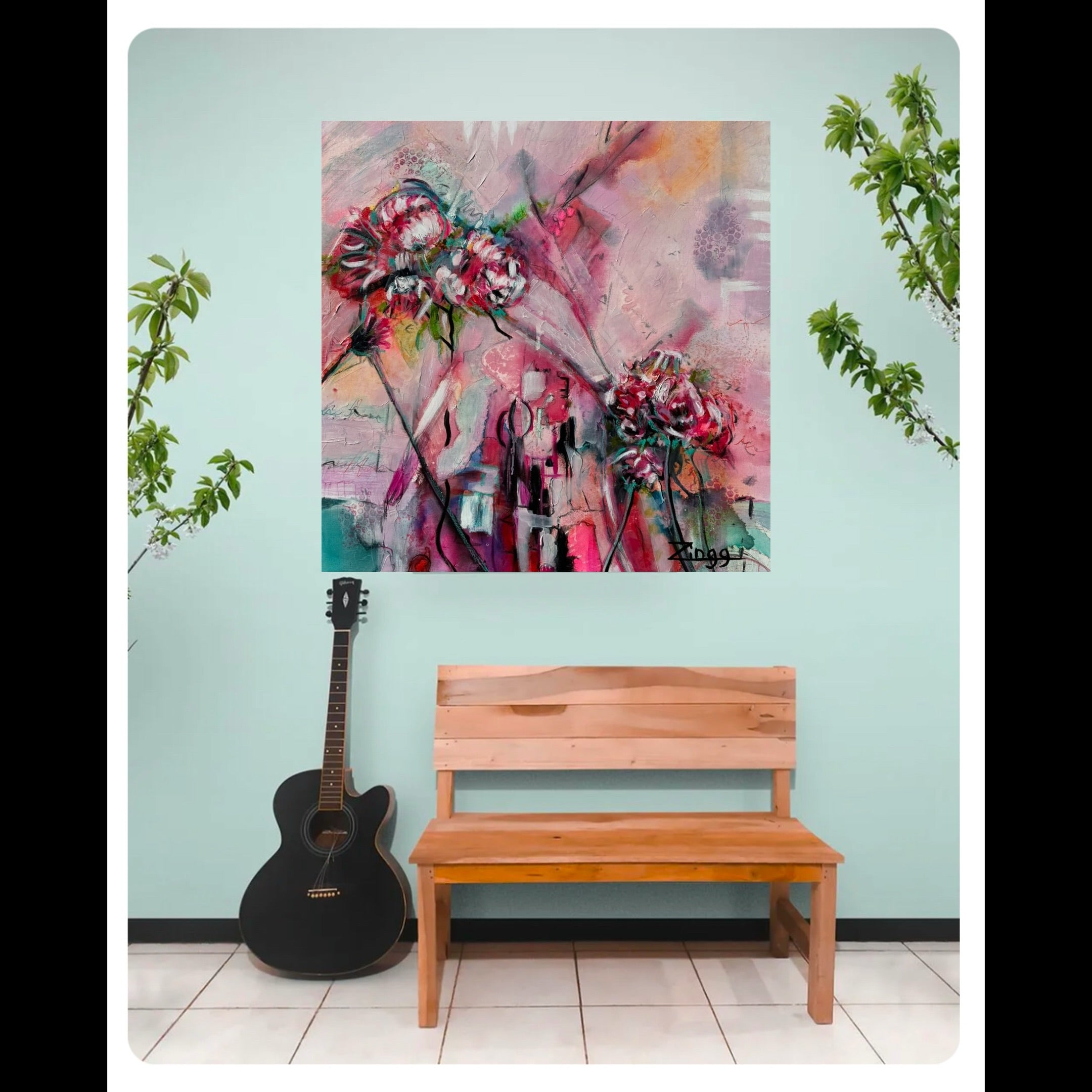 Nature-Inspired Abstract Oil Painting