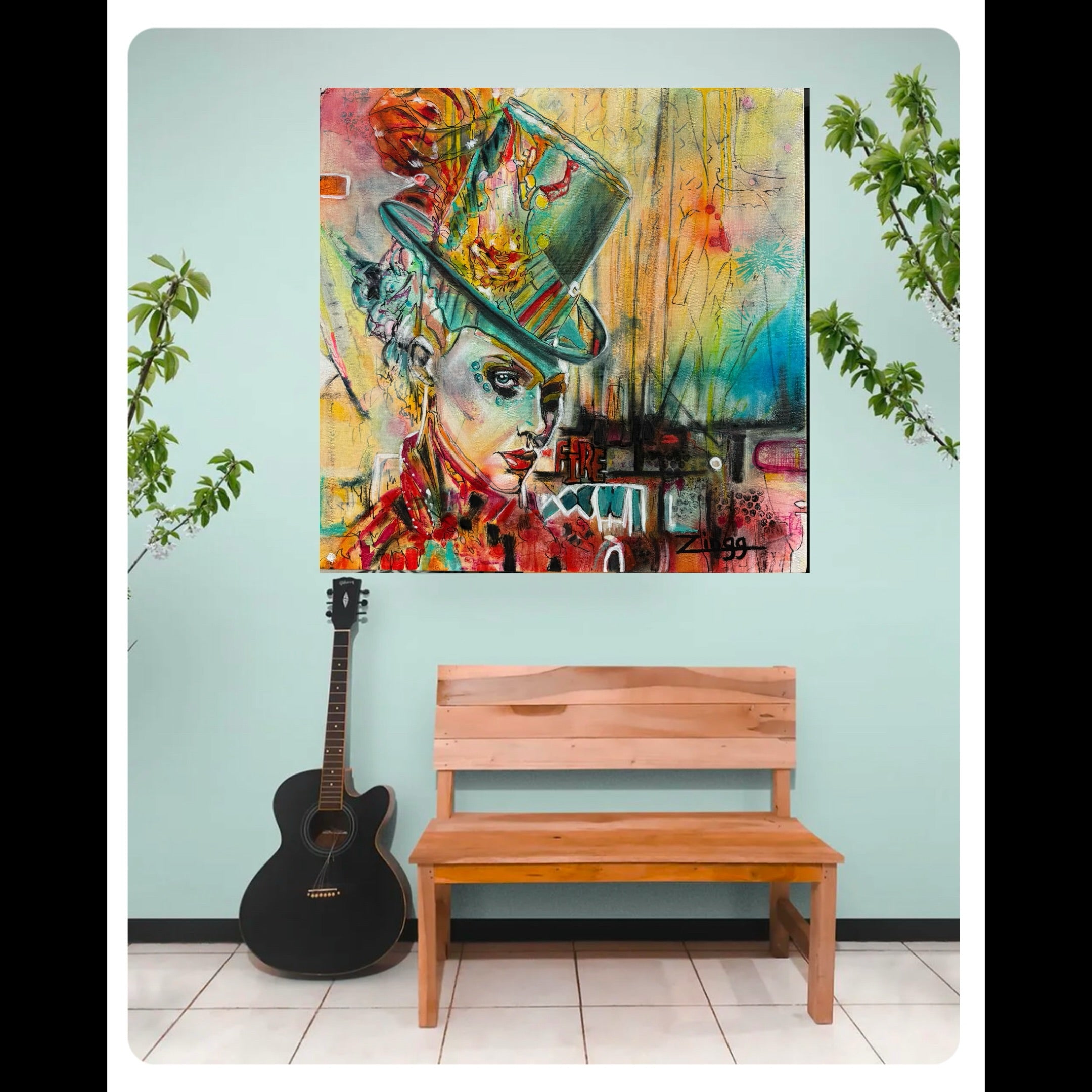 Bold Abstract Oil Painting
