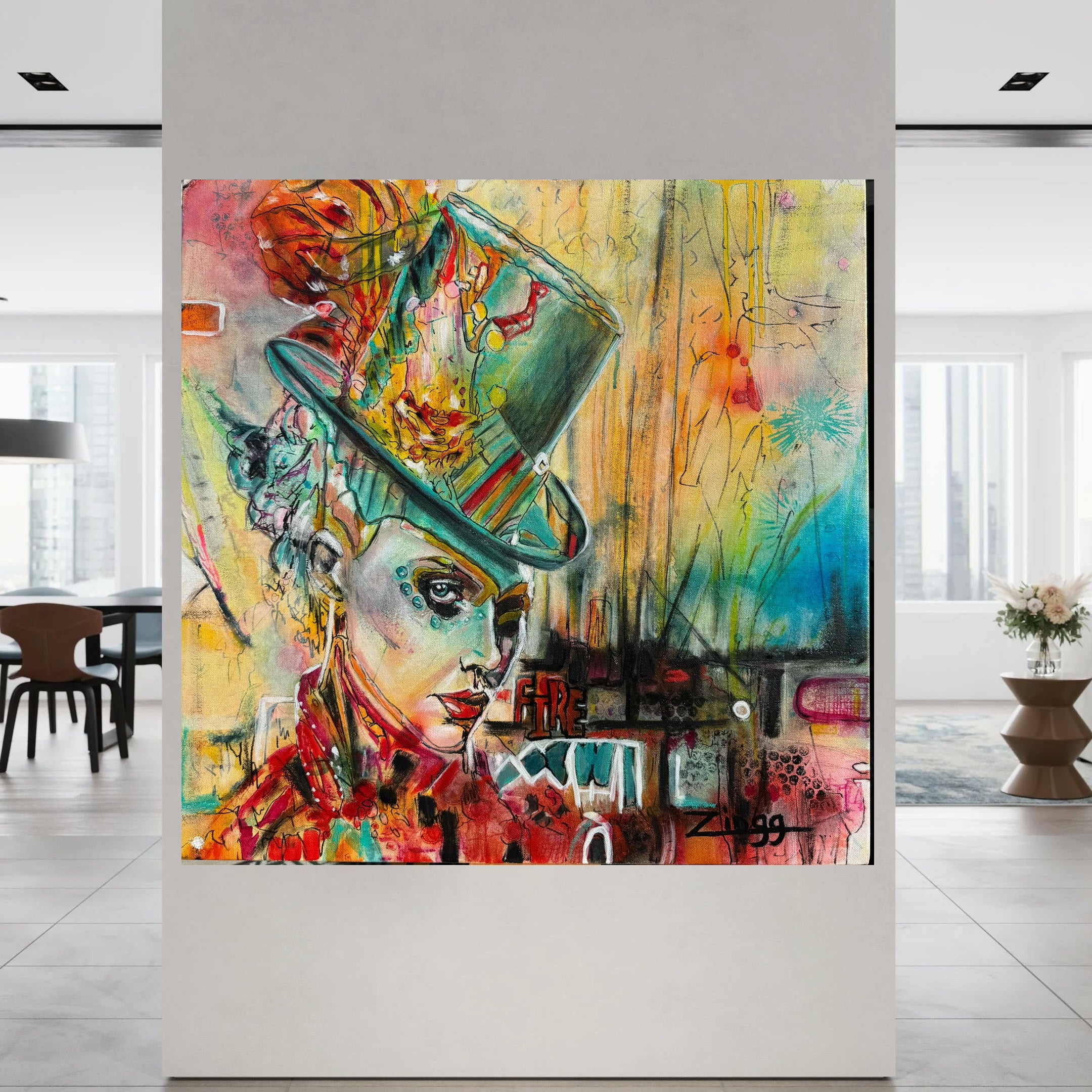 Bold Abstract Oil Painting
