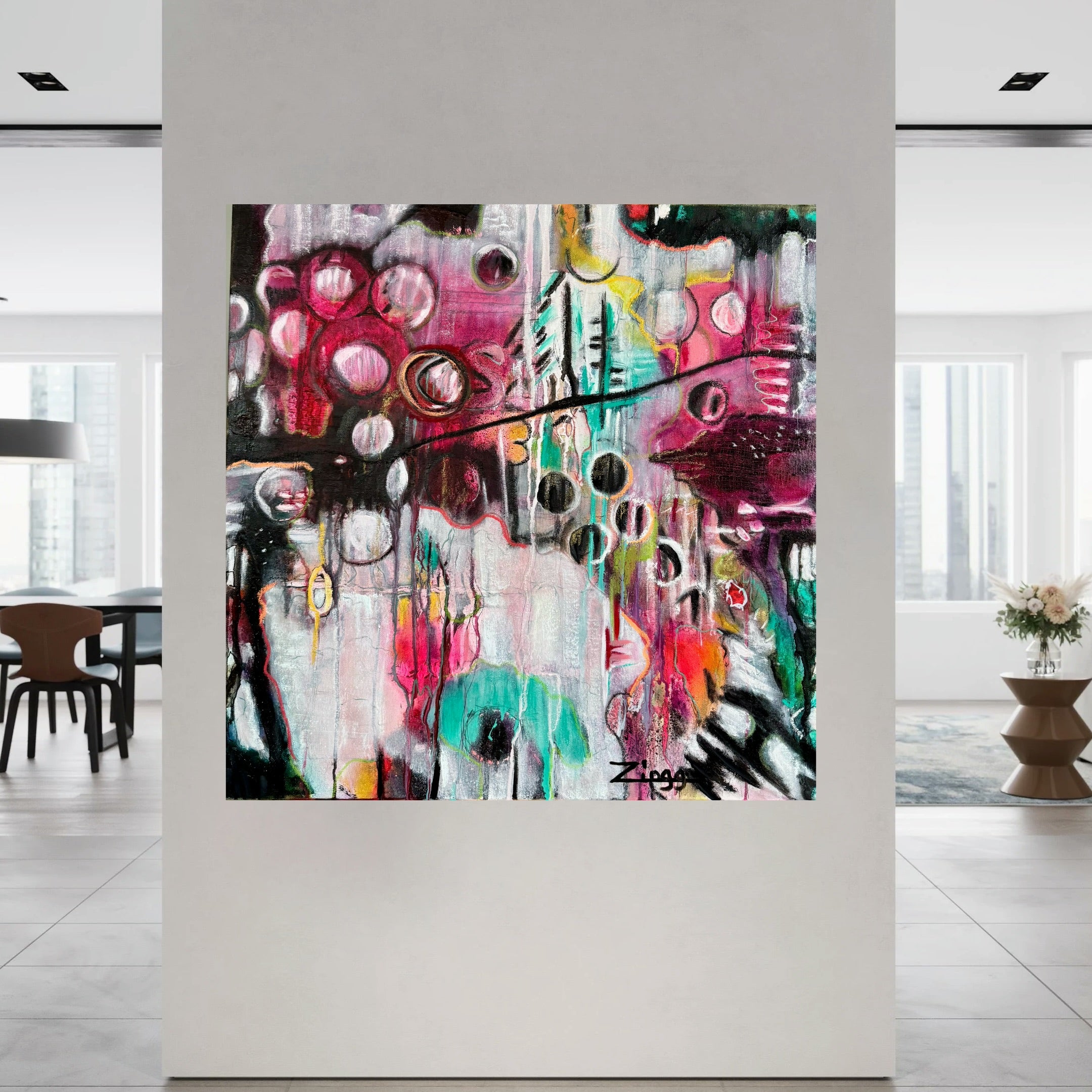 Elegant Neutral Abstract Painting