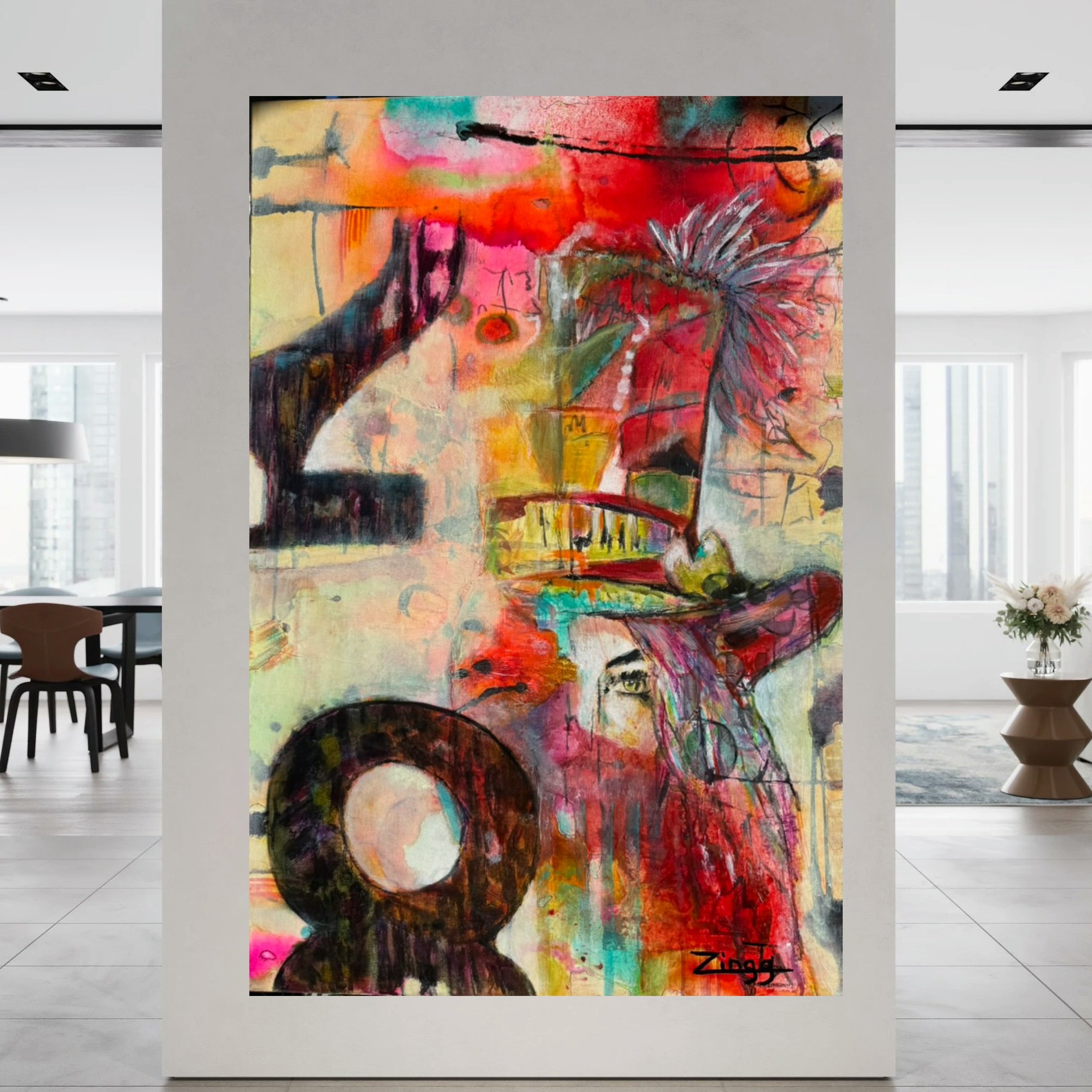Abstract Expressionist Oil Painting