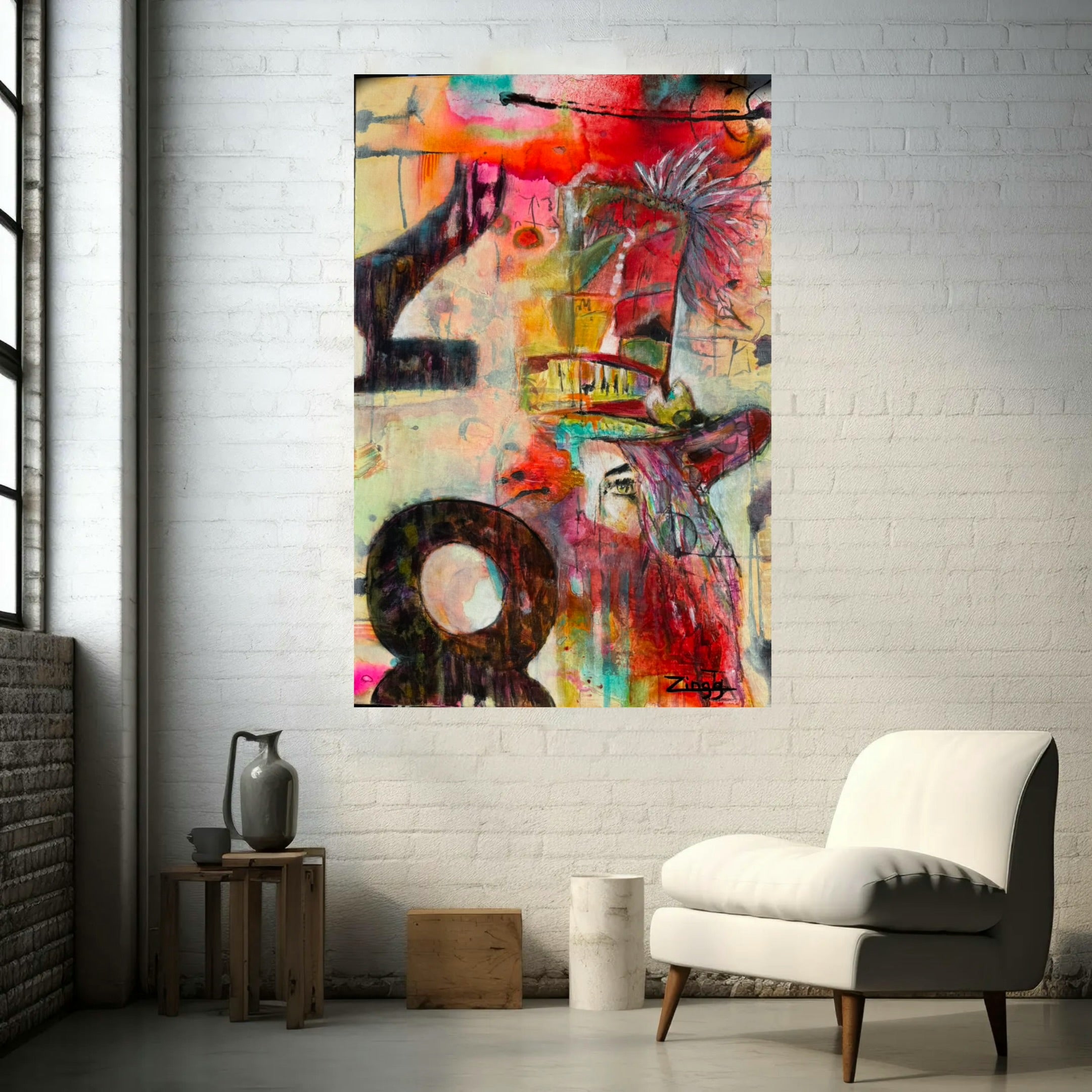 Abstract Expressionist Oil Painting