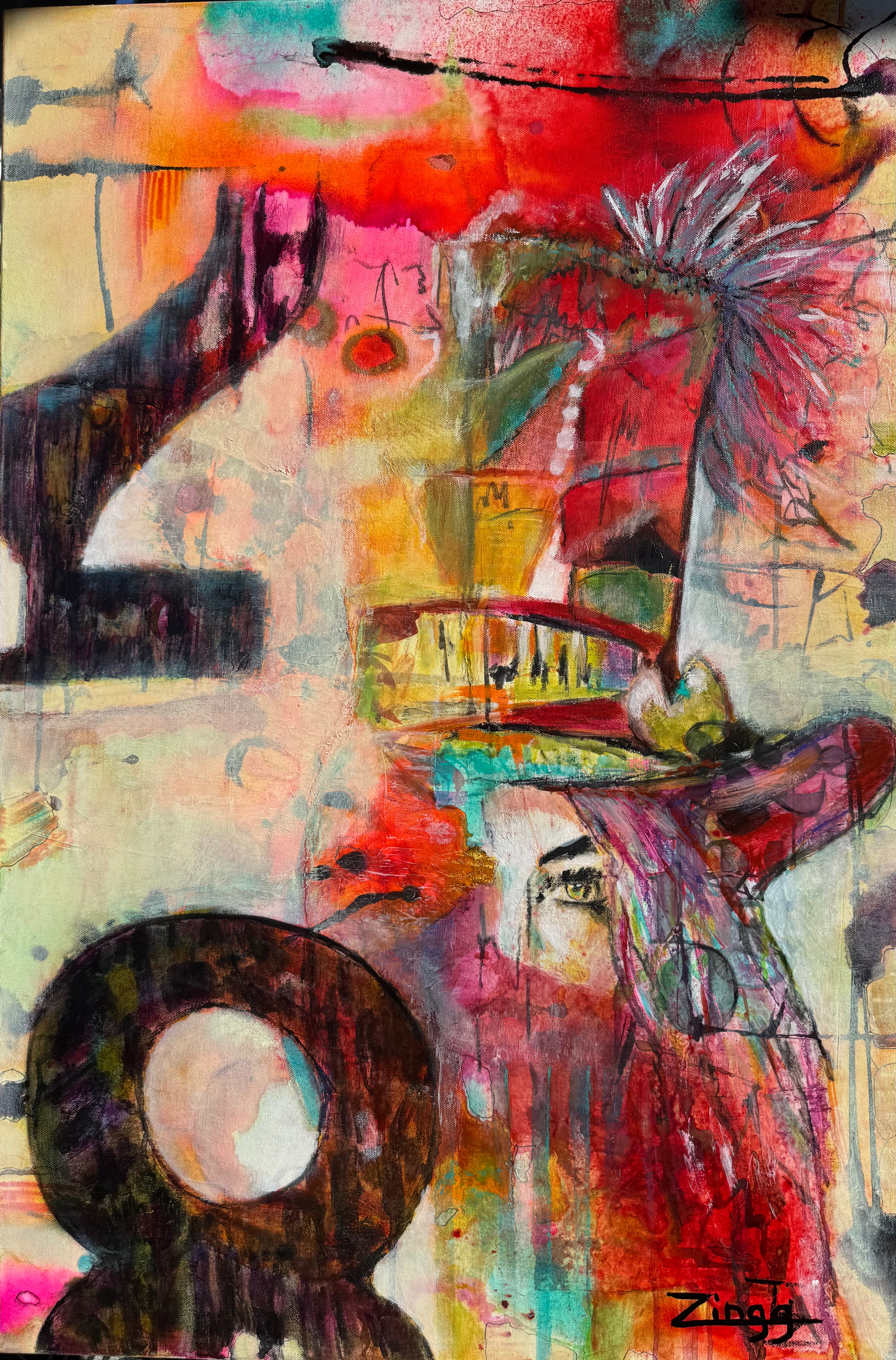 Abstract Expressionist Oil Painting