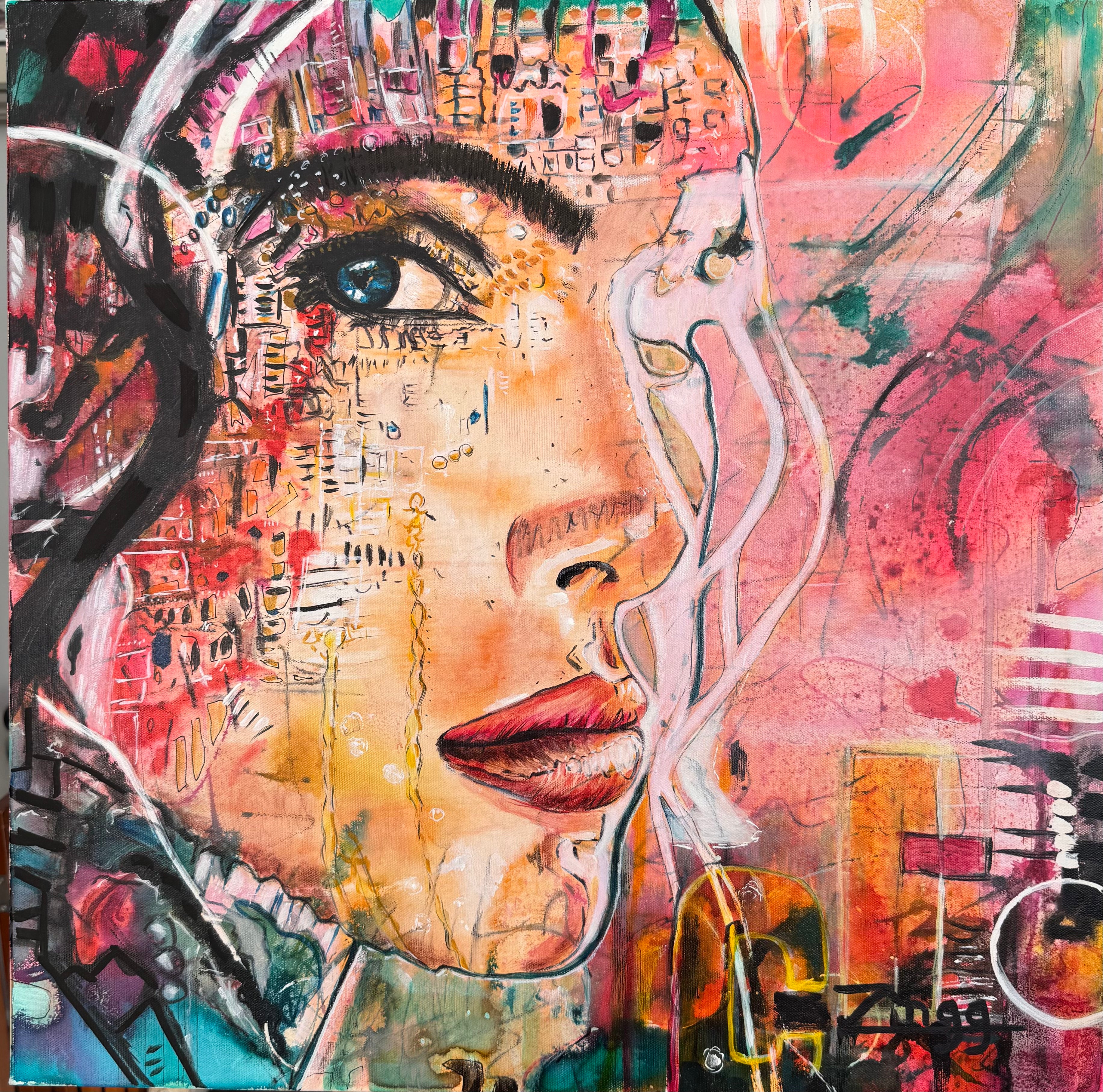 Bold Abstract Oil Painting