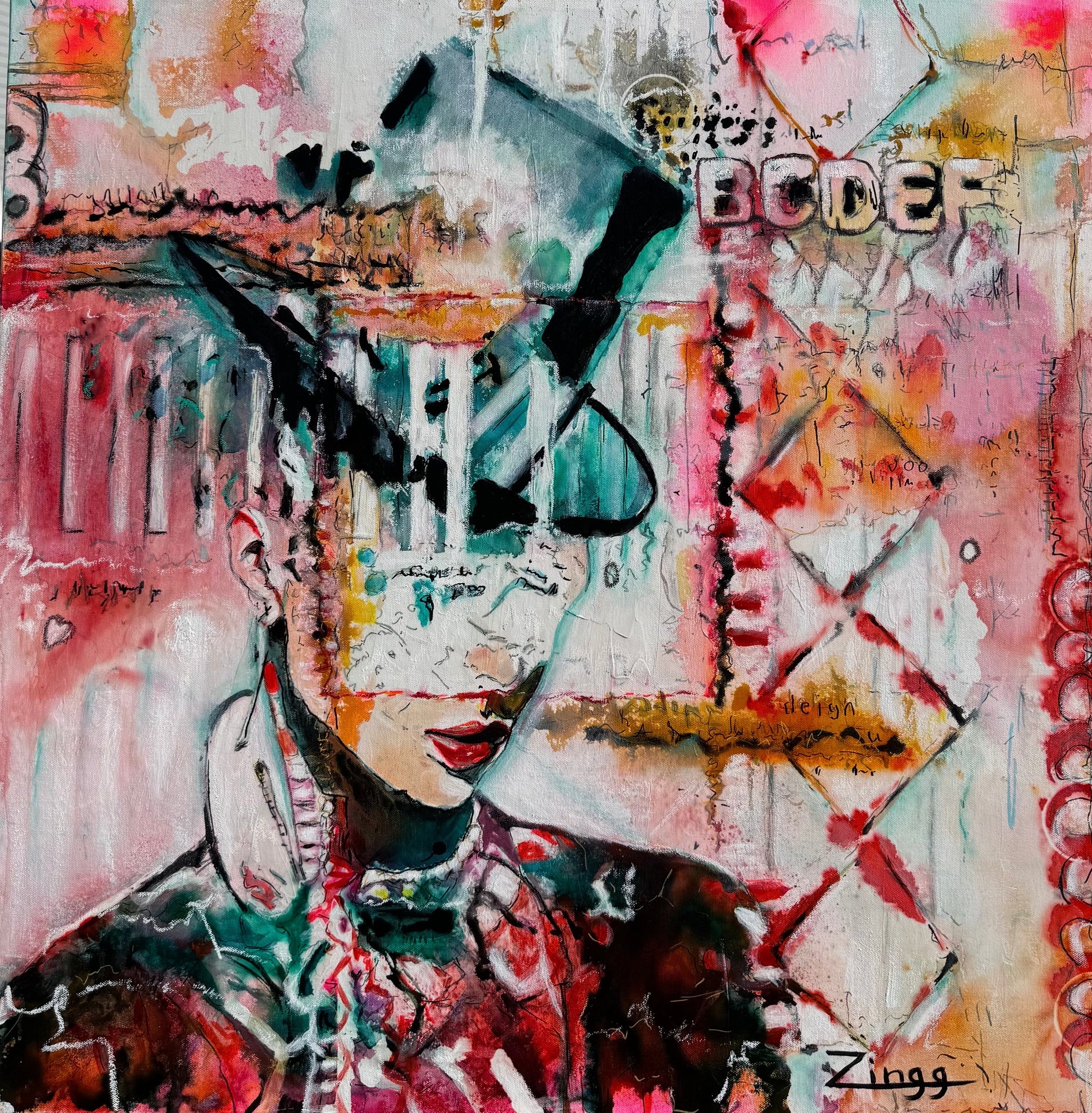 Fine Art Giclee Print for Mastery in the Bisque | Modern Abstract by Theresa Zingg