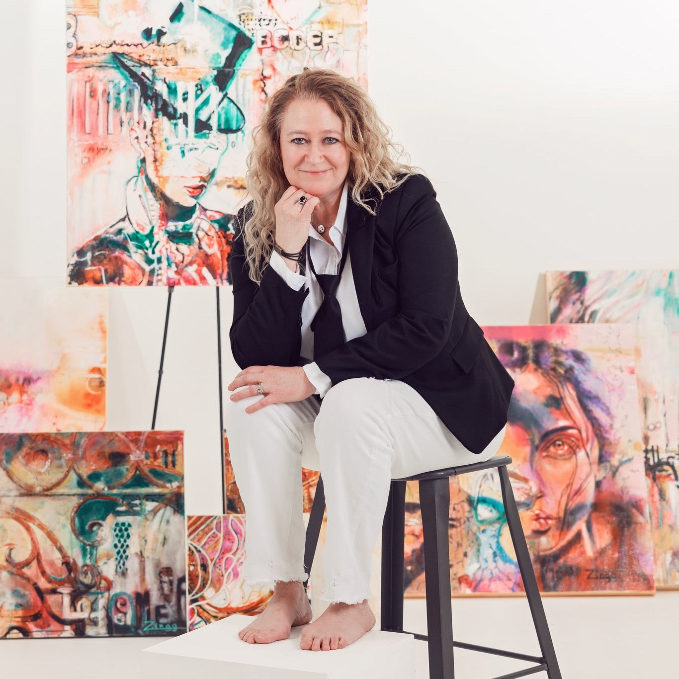Hold What Burns | 30x30 inch Original Abstract Oil Painting by Theresa Zingg